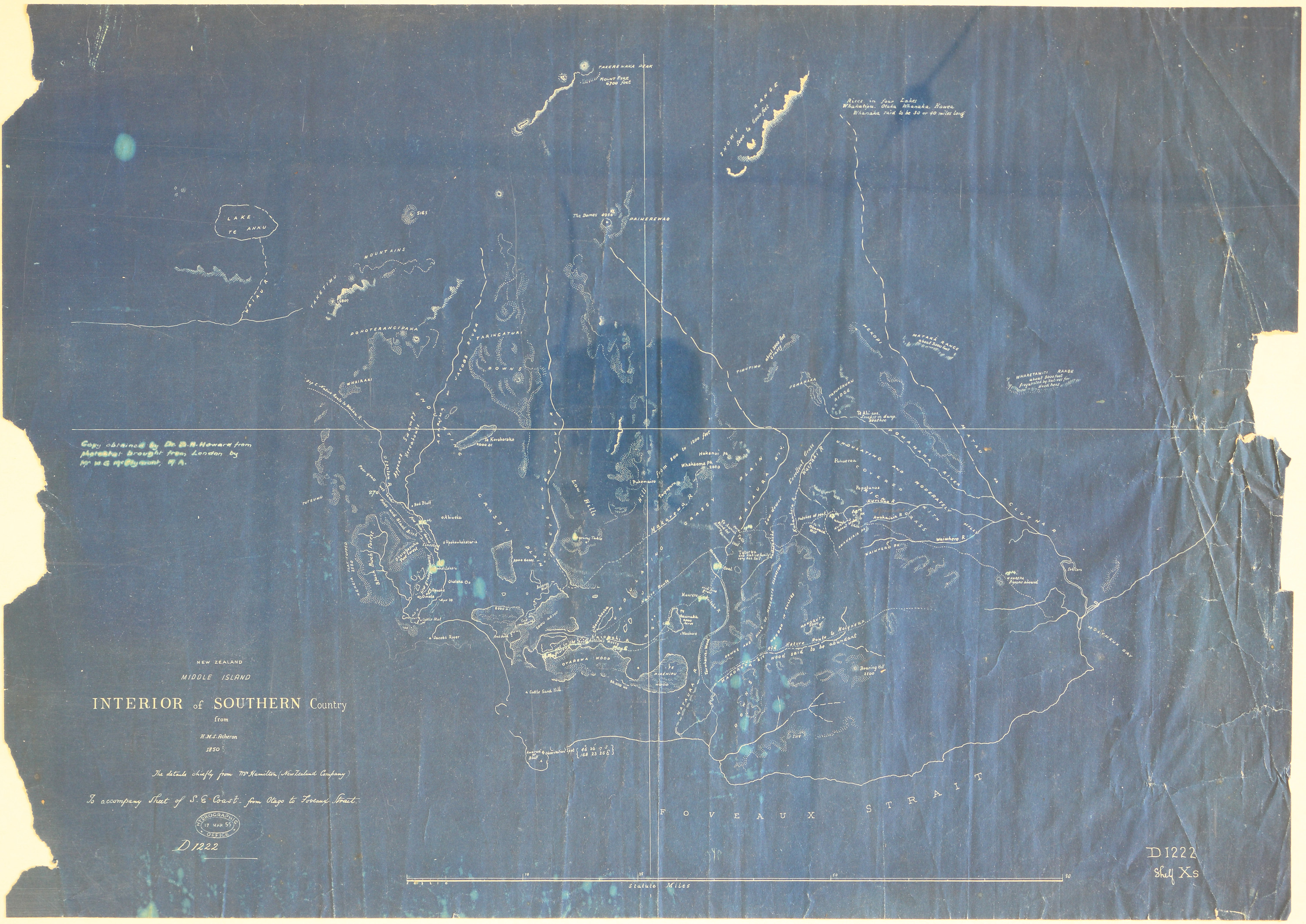 New Zealand Middle Island, Interior of Southern Country from H.M.S Acheron [copy]