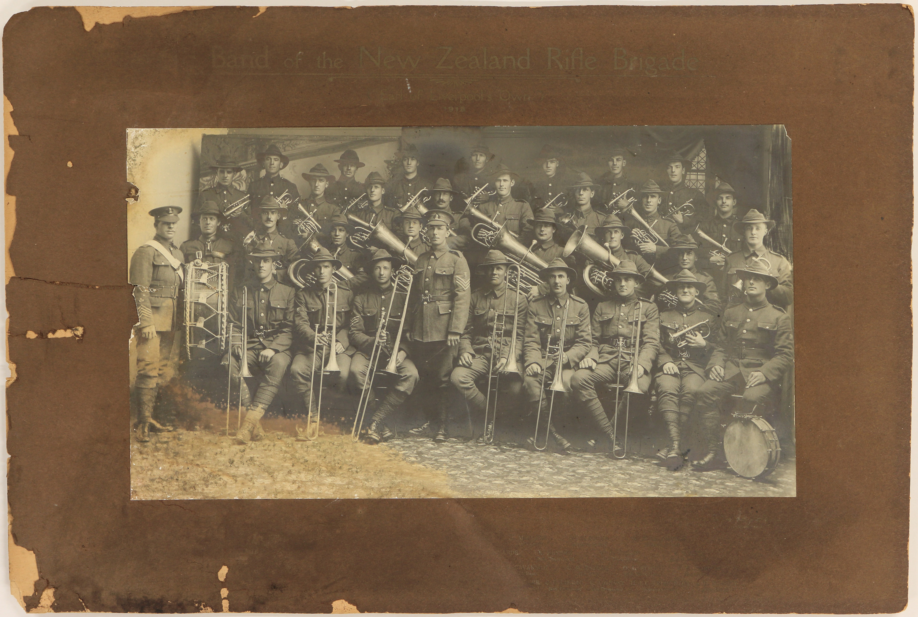 Full View Band Of The New Zealand Rifle Brigade 1915 Invercargill full-view-band-of-the-new-zealand-rifle-brigade-1915-invercargill